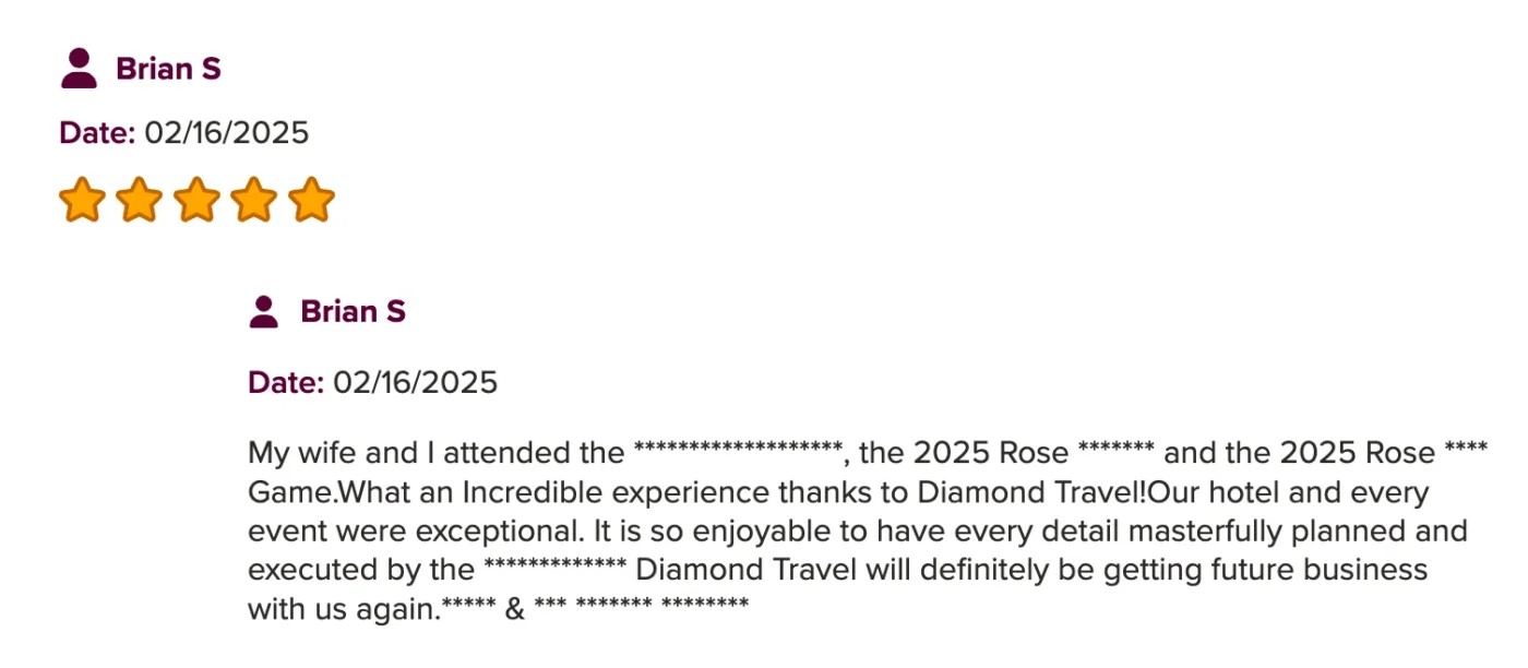 Review of Diamond Travel